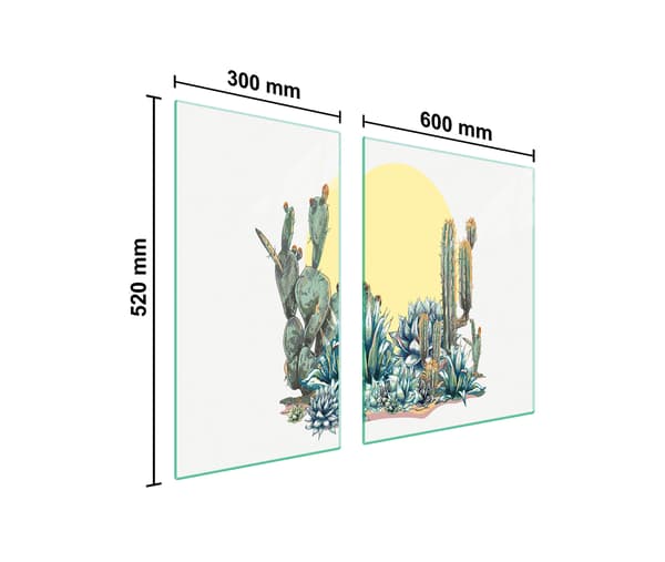 LASINEN SUOJALEVY LIEDELLE 90x52 CACTUS