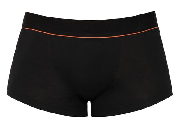 Svenjoyment Sorte Herre Boxershorts Med Røde Tynde Stroper S