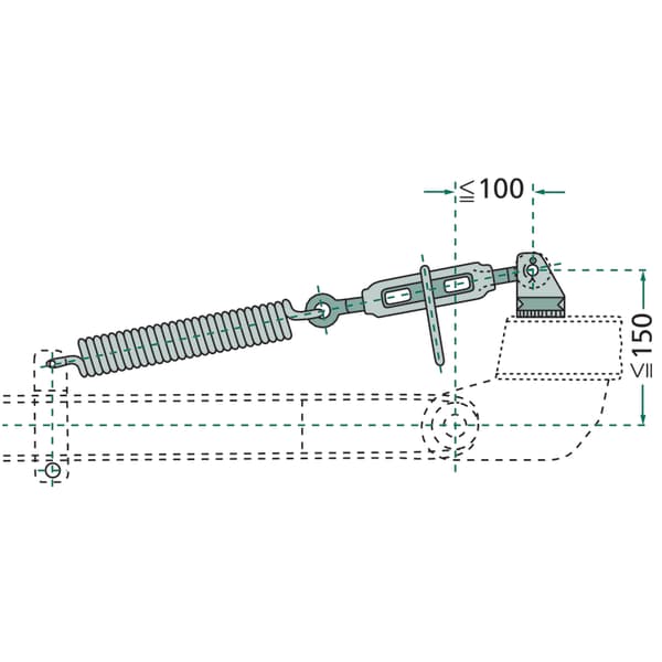 Säätöjännitysruuvin pidike 240 mm