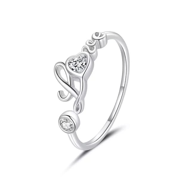Anillo ajustable de plata de ley S925
