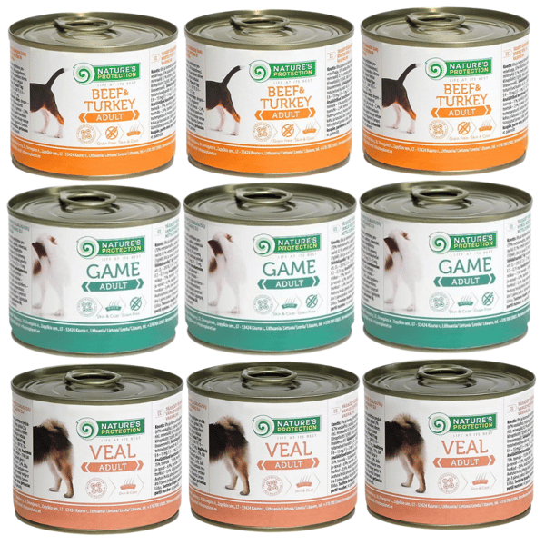 Nature's Protection Hundfoder för vuxna hundar 9x200g