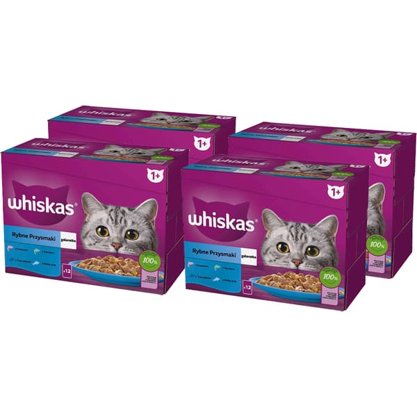 Vådfoder til katte Whiskas Fiskesmag Voksen 48x85 g