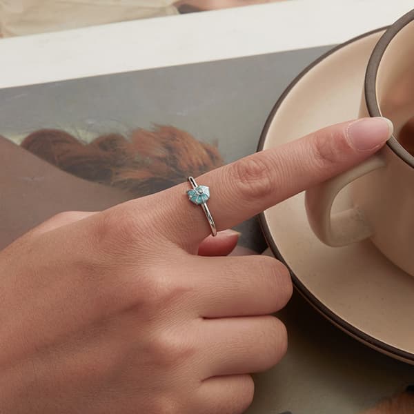 Silverring Justerbar Snäckskalring 925 Silver Trusky