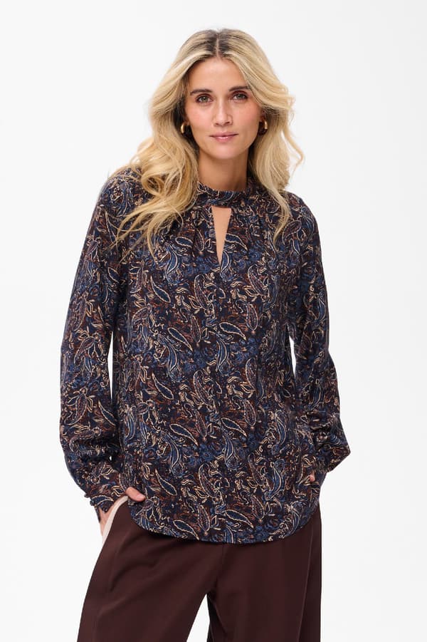 Ika Marineblå Damebluse 36
