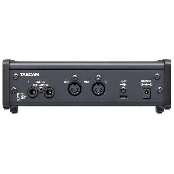 Tascam US-2x2HR lyd/MIDI-interface, 2 XLR-kombinationsindgange