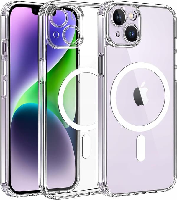 MAGNETISK ETUI TIL MAGSAFE TIL IPHONE 12 SHOCK ETUI + GLAS
