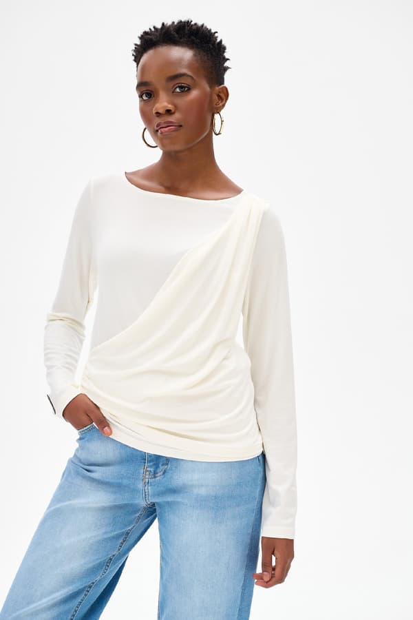 Nanu Ecru Damebluse Nanu Ecru Damebluse 44/46