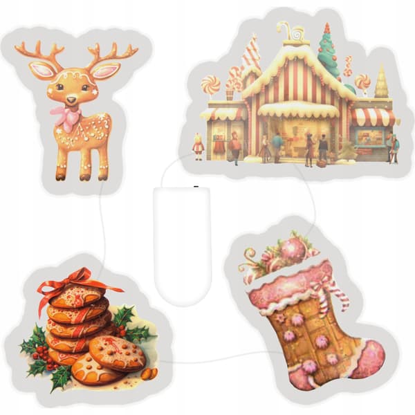 Lysende LED-vinduessticker til julemiks Christmas VERGIONIC