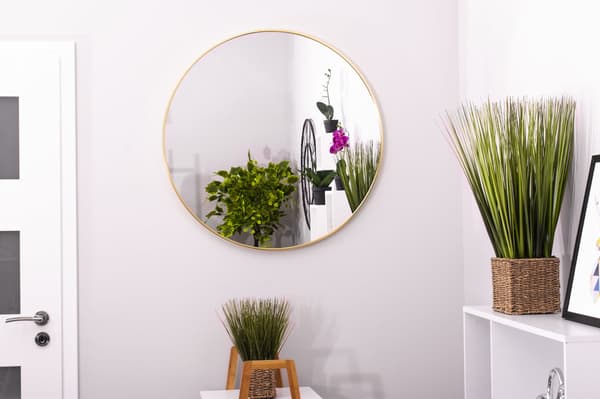 Spejl 70 cm med guldramme