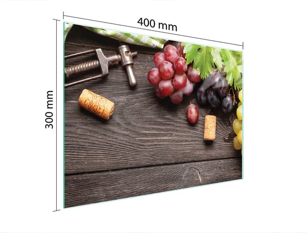 SKÄRBRÄDA I GLAS 40x30 FRUKT