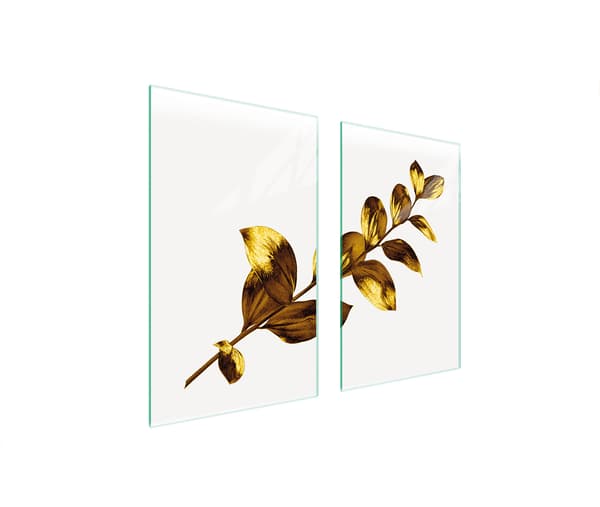 GLASSKYDDSPLÅT FÖR SPIS 75x52 GULD