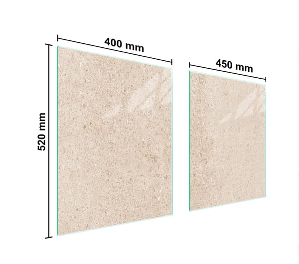 LASINEN SUOJALEVY LIEDELLE 85x52 BEIGE