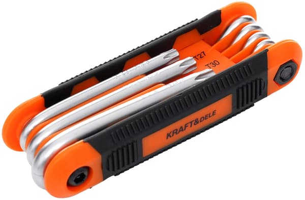 8-delte foldbare Torx unbrakonøgler | Kraft&Dele