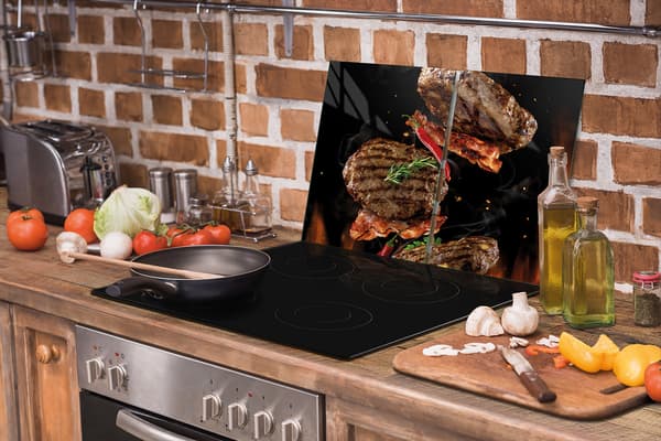 GLASBESKYTTELSESPLADE TIL KOMFUR 75x52 GRILL