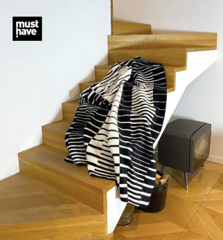 puuvillapeitto Op-Art Pianoforte