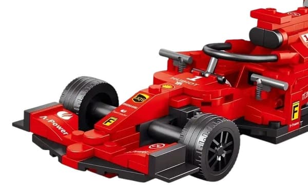 F1 røde bilklodser sæt 266 dele.