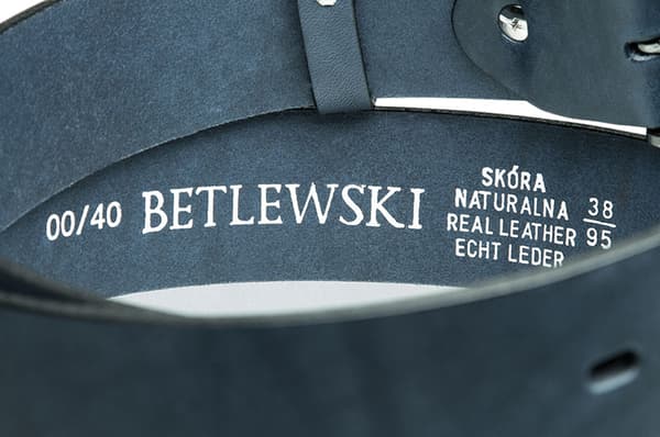 LIC40-0 NAVY 120 SUPREME læderbælte + CERTIFIKAT