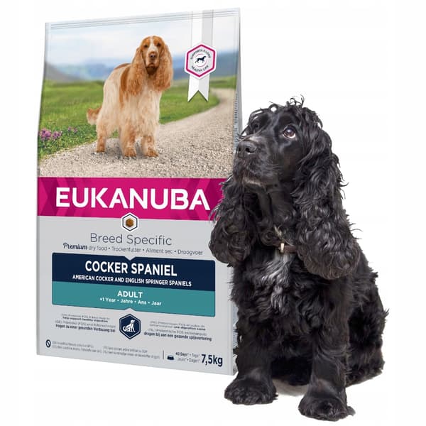 Eukanuba torrfoder för hundar, rasspecifikt för alla Cocker Spaniels, 7,5 kg