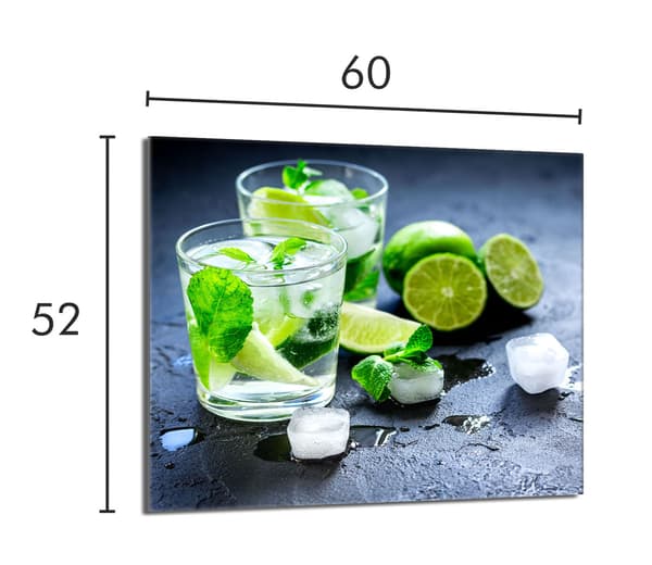 Glasbeskytter til komfur 60x52 Lime