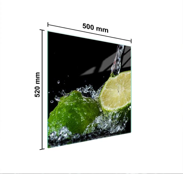 GLASSKYDDSPLÅT FÖR SPIS 50x52 CITRON