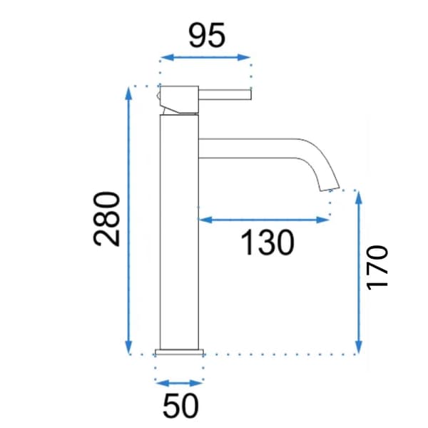LUNGO GRIP GULDBORSTAD HÖG BADKARRAN SKU REA-B6896