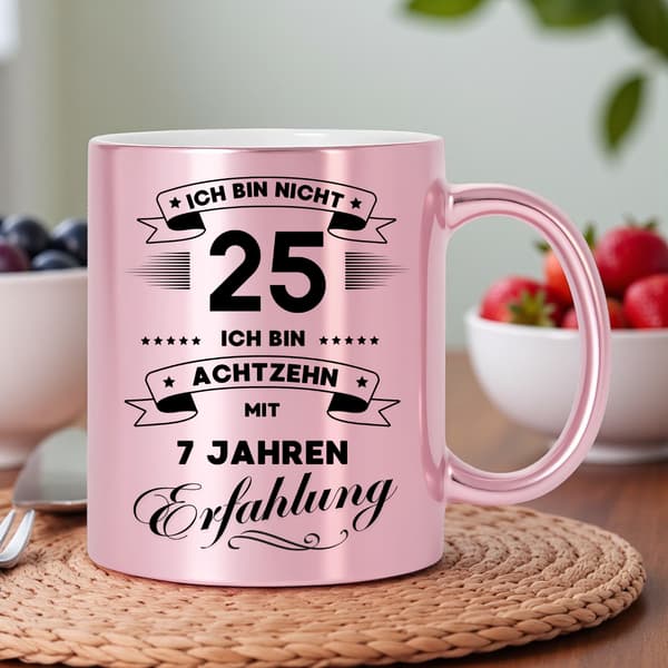 Rolig mugg, present till en 25-årsdag