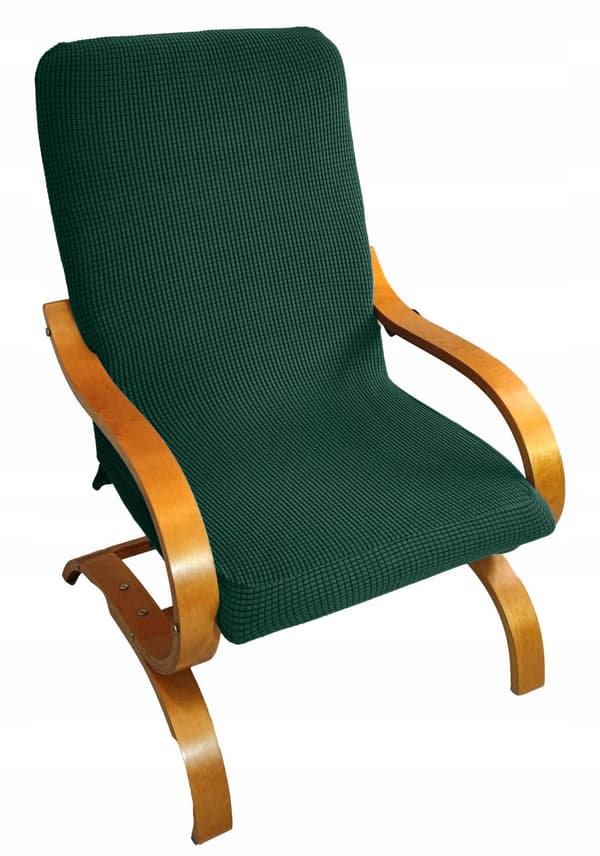 Finka stolöverdrag grön jacquard tjock