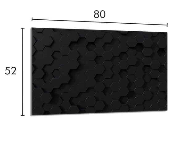 Lasinen suojalevy liedelle 80x52 kuvio