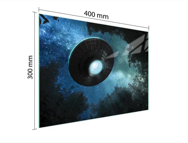 SKÄRBRÄDA I GLAS 40x30 UFO