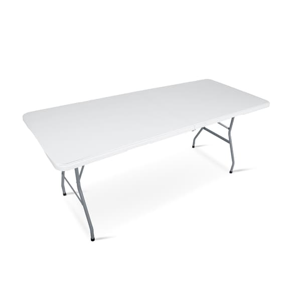 Hopfällbart trädgårdsbord 180 cm Plonos vitt