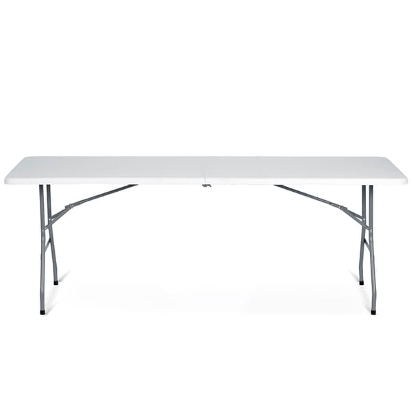 Hopfällbart trädgårdsbord 244 cm Plonos vit