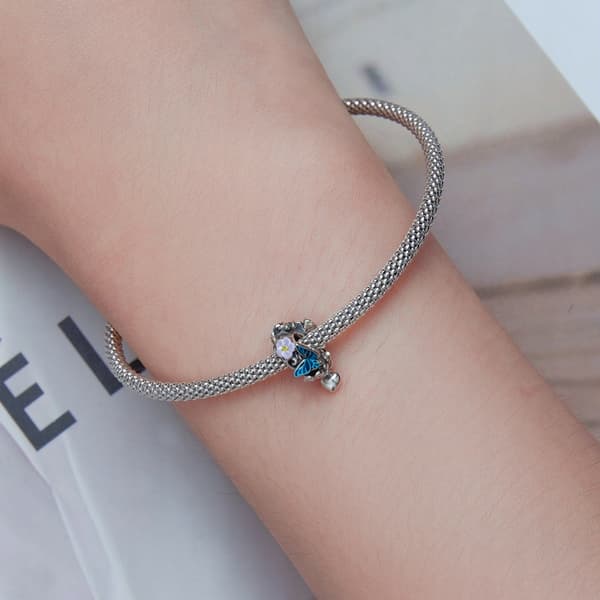 Charms til Pandora Blomster Hjerte Charm Vedhæng Sølv 925