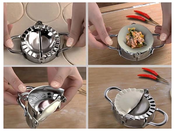 XL-dumplingmaskin, dumplingform i rostfritt stål, 9,5 cm