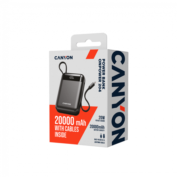 CANYON powerbank OnPower 204 20000mAh Sort