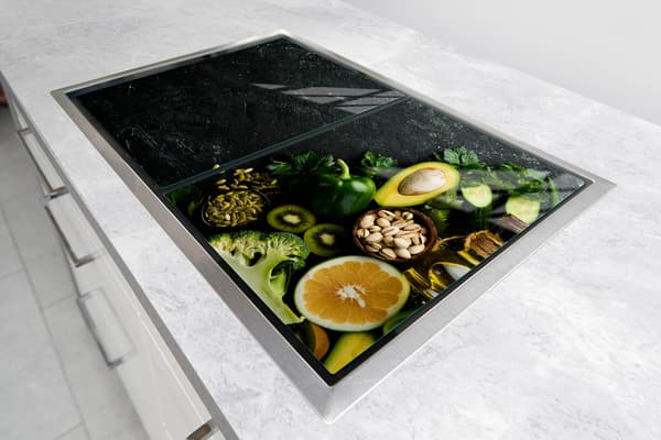 GLASSKYDDSPLÅT FÖR SPIS 70x52 AVOCADO