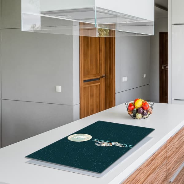Glasskydd för spishäll 90x52 Moon