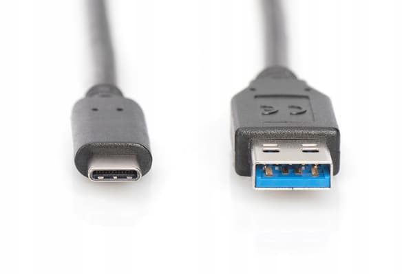 DIGITUS SuperSpeed ​​​​USB 3.0-kabel Typ USB A/USB C M/M Svart 1m