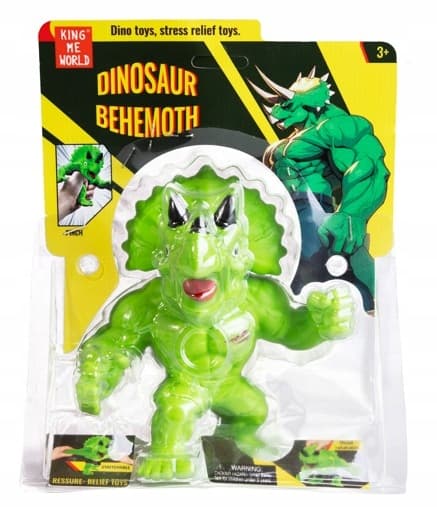 Blød, blød antistressfigur, grøn DINOSAUR, 17 CM