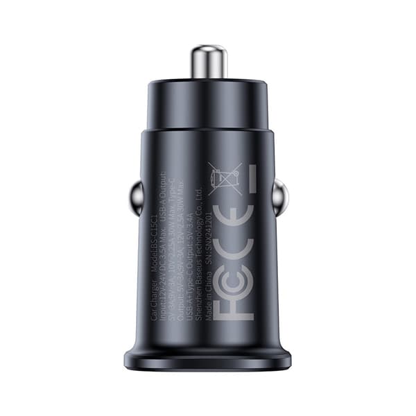 Billaddare 2 x USB-C 30W - svart