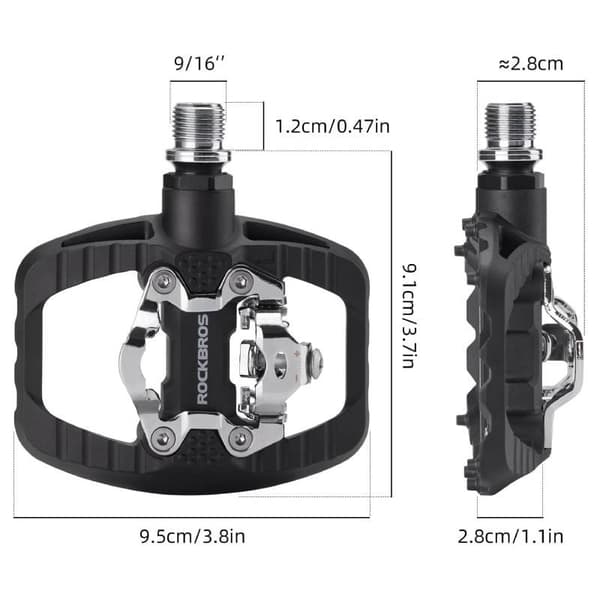 MTB 2-in-1 Clipless -polkimet, alusta/SPD, 370010001, musta