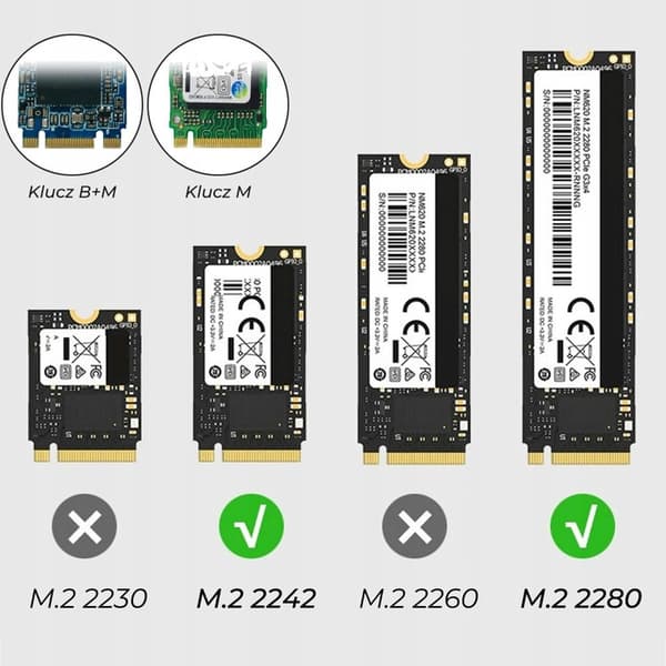 M.2 NVMe SSD-beholder med ventilator USB-C 3.2 op til 4 TB