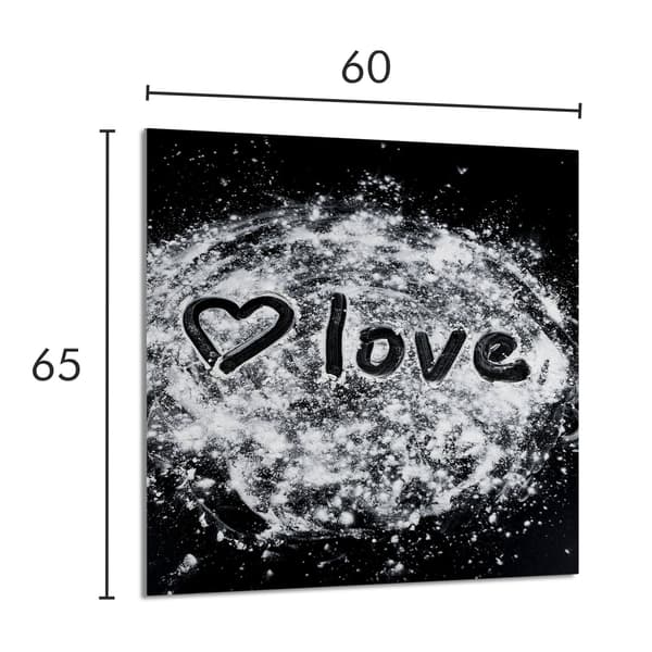 GLASPANEL FÖR KÖK 60x65 Hjärta