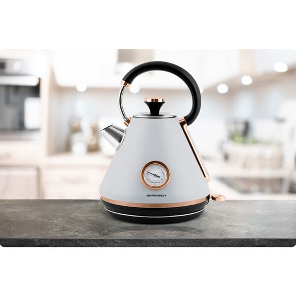 Vattenkokare med termometer 1,7L Berdsen BD-701 grå
