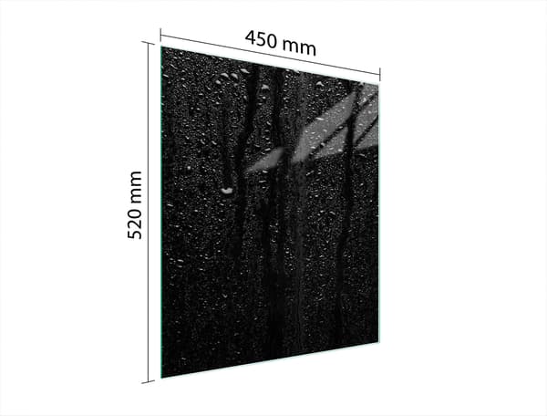 SKÄRBRÄDA I GLAS 45x52 SVART
