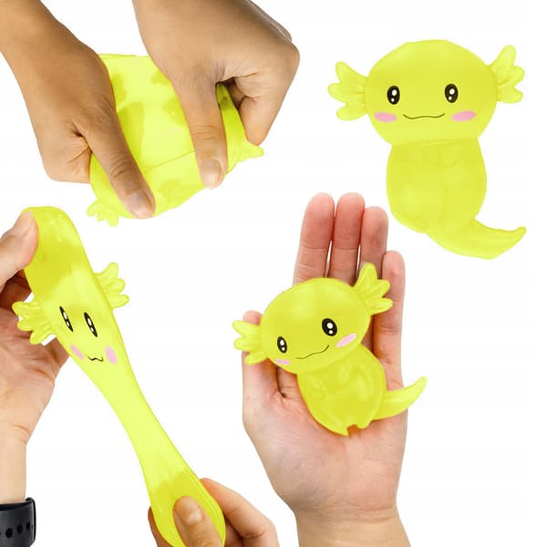 Sensorisk Axolotl anti-stress squishie gul