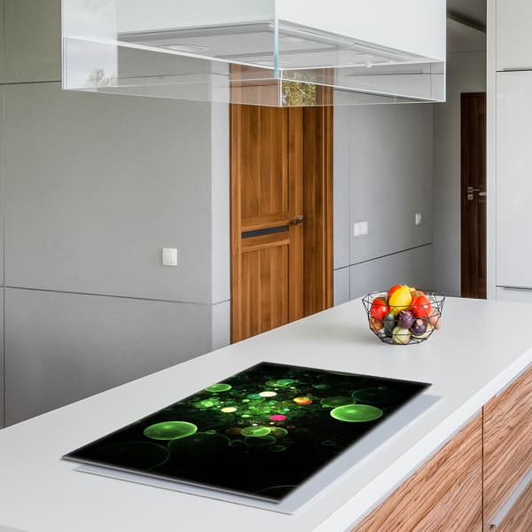 Lasinen suojalevy liedelle 80x52 Bubbles