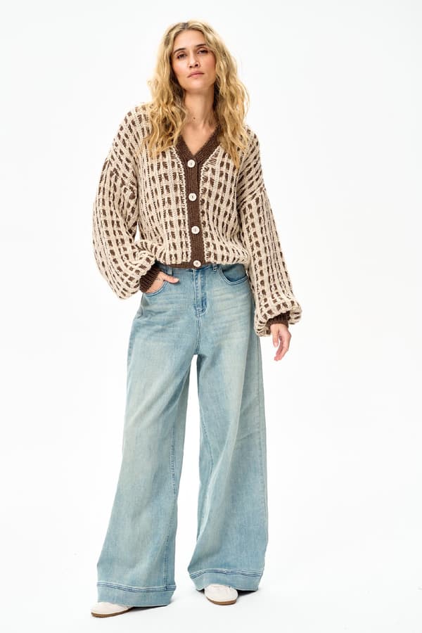 Maxes Dame Cardigan Mælkechokolade Universal