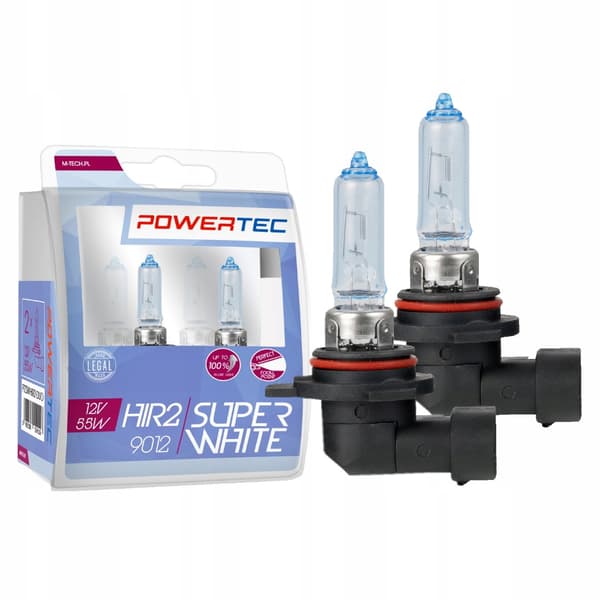 Powertec HIR2 9012 glödlampor super vit 12V 55W duopaket