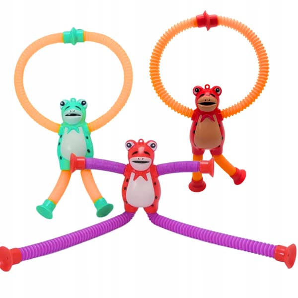 STRETCHING Groda SENSORISK ANTI-STRESS SUGKOPPRÖR POP LED