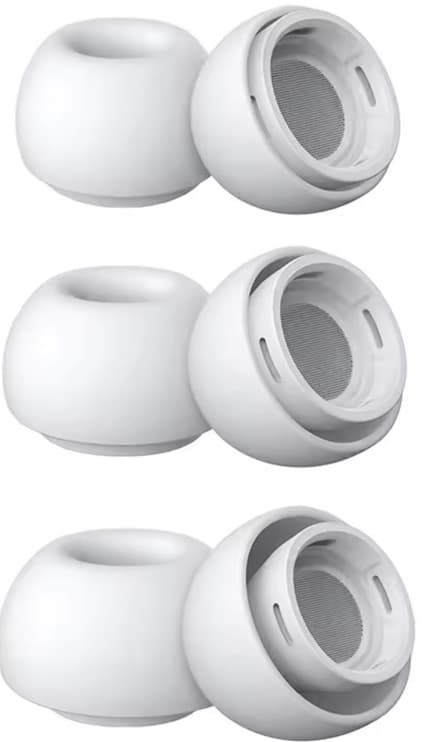 Silikonöronproppar för Apple AirPods Pro Generation 1/2/3 Set (S, M, L) vit